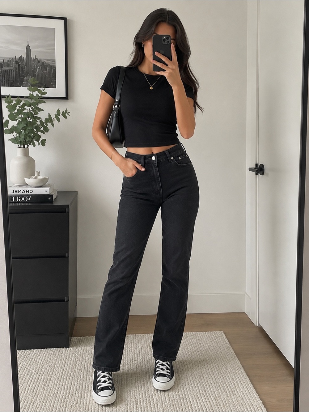 Zara High Rise Skinny Jeans Black Wash Size 4